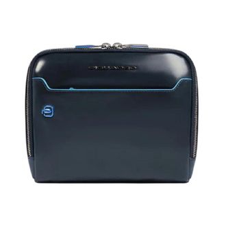 Piquadro Blue Square Crossbody Bag