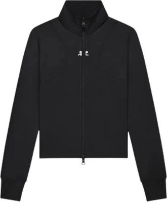 Courr&egrave;ges Zipped Tracksuit Jacket - Dames - Zomerjassen - Zwart - M - Jassen
