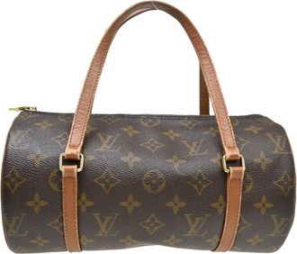 Louis Vuitton Papillon Handbag Monogram Canvas Brown Canvas Handbag (Pre-Owned)