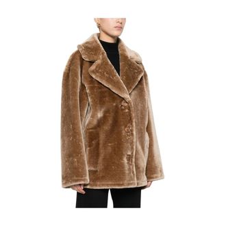 Stand Studio Faux Fur & Shearling Jackets, female, Brown, Size: XS Fur Stand