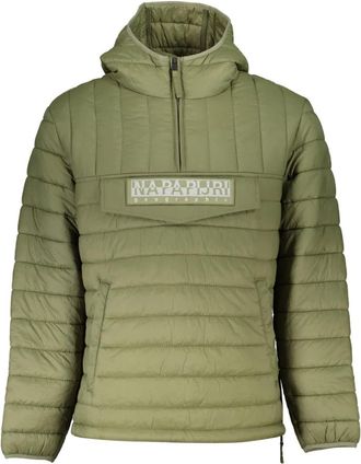 Napapijri Groene Hoodie met Rits - Heren - Winterjassen - Groen - S - Jassen