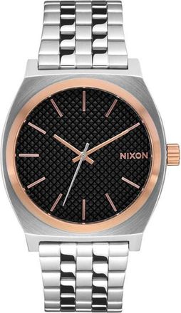 Nixon Time Teller Bracelet Watch, 37mm in Silver /Rose Gold /Black at Nordstrom