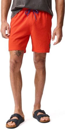 Rodd & Gunn Winterton River Seersucker Swim Trunks in Sunset at Nordstrom, Size Xxx-Large