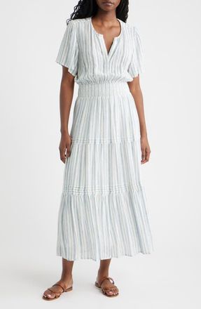 Rails Cannes Stripe Linen Blend Dress in Windward Stripe at Nordstrom, Size Xx-Small