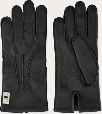 Ferragamo Men Gloves in leather Black