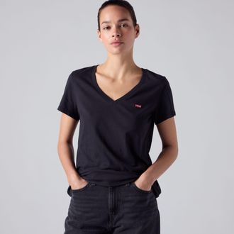 Levi's The Perfect V Neck Tee - Womens - XL - Black