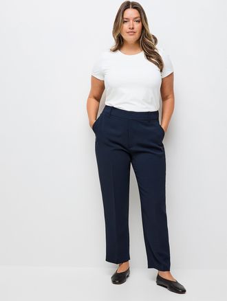 Contemporaine Womens Universal textured crepe dress pant Fit: Semi-slim leg, mid rise