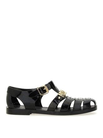 Moschino Jelly Sandal With Lettering Logo