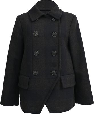 Vivienne Westwood Double-Breasted Peacoat in Black Wool