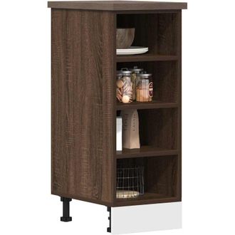 vidaXL Bottom Cabinet Riga Brown Oak 30x44.5x81.5 cm Engineered Wood Vidaxl