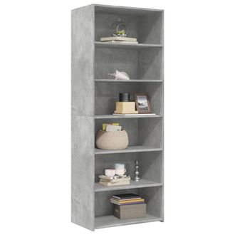 Berkfield Home Highboard Concrete Grey 70x41x185 cm Engineered Wood | Size: 70 x 41 x 185 cm