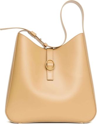 Orciani Gea Schoudertas - Dames - Schoudertassen - Beige - ONE Size - Leer - Tassen