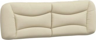 vidaXL Cabecero De Cama Acolchado Tela Crema 160 Cm Vidaxl
