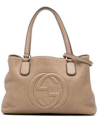 Gucci Borsa tote Soho Working media in pelle 2016-2024 - Marrone