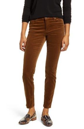 Kut from the Kloth Diana Stretch Corduroy Skinny Pants in Cognac Jm at Nordstrom Rack, Size 00