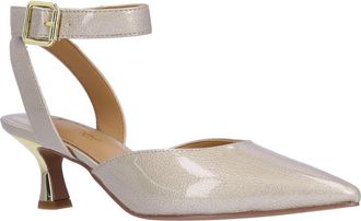 J. Rene&eacute; Tamsin Ankle Strap Pointed Toe Pump in Taupe at Nordstrom, Size 7.5
