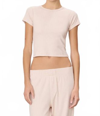 &Eacute;terne Short Sleeve Ribbed Baby Tee In Dusty Pink