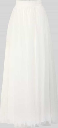 Luxuar Luxuar Maxirock aus Mesh in Offwhite, Größe 32