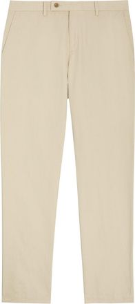 Sunspel Cotton and Linen-blend Tapered-leg Trousers - Ecru - 36 (W36 / XL)