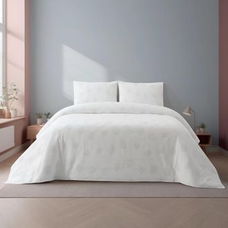 Casa da Laura Funda n&oacute;rdica geom&eacute;trico 100% algod&oacute;n gris cama 105 cm (180 x 220 cm