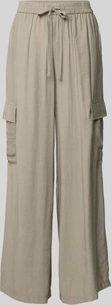 Jake*s Casual Wide Leg Cargohose mit elastischem Bund in Mud, Größe 34