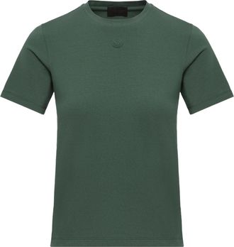 Moncler Moncler Logo Cotton Jersey T-shirt, Women, Green, Size: Xs