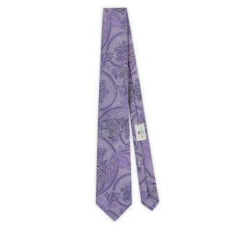 Etro Etro, Ties, male, Purple, Size: ONE SIZE Paisley Jacquard Tie