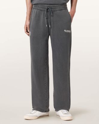 AllSaints Cotton Emblem Straight Leg Joggers, Size: XXL