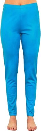 Angel Microfiber Leather High-Waisted Pant In Turquoise