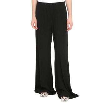 Maison Margiela Womens Black Viscose Casual Pants
