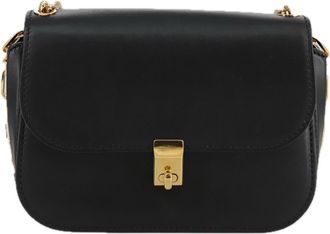 Valentino Garavani Black Leather Shoulder Bag (Pre-Owned)