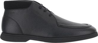 HUGO BOSS Gekreukelde Leren Loafers - Heren - Veterlaarzen - Zwart - 45 EU - Leer - Schoenen