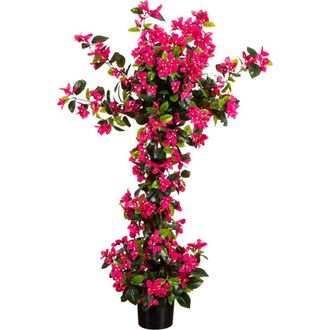 Nearly Natural 4-ft UV Resistant Artificial Spiral Bougainvillea Tree in Pink at Nordstrom