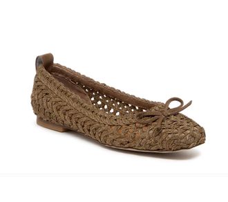 Kelsi Dagger Womens Frankie Crochet Ballet Flats In Armadillo