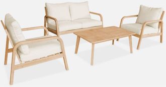 Sweeek Conjunto De Muebles De Jard&iacute;n De Madera Acacia, 4 Plazas