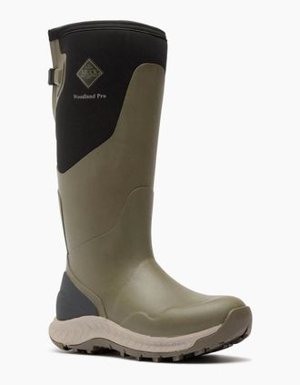 The Original Muck Boot Company Mens Muck Boots Woodland Pro Rubber Mens OLIVE Wellington Boots - Green - Size: 11