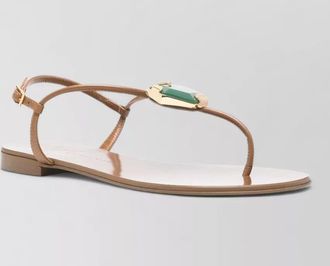 Giuseppe Zanotti atlantide thong sandals ankle strap gemstones