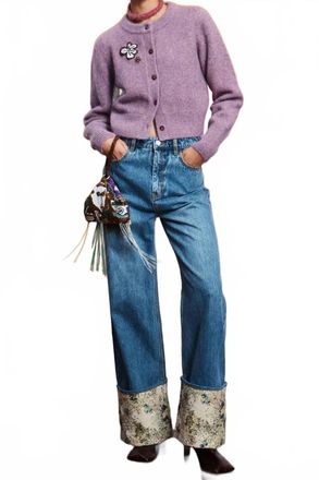 Alemais Reggie Cropped Cardigan In Purple
