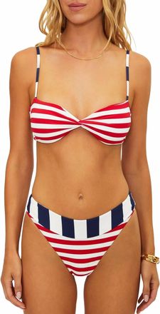 Beach Riot Womens Juno Top In Stripe Red