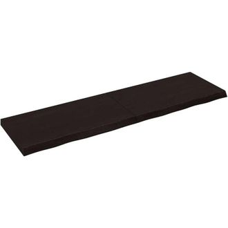 vidaXL Vidaxl - Estante Pared Madera Roble Tratada Marr&oacute;n Oscuro 180x50x(2-6)cm