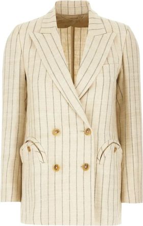 Blaz&eacute; Milano Serene Everyday Blazer - Dames - Jassen - Beige - Maat: S Katoen