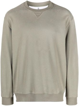 Brunello Cucinelli crew-neck cotton sweatshirt - men - Cotton - S - Green