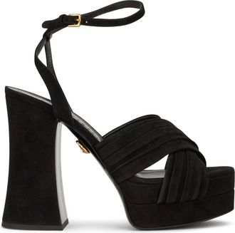 Moschino Schoenen, Dames, Zwart, 36 EU, Leer, Sandaal met hak en plateau