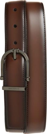 Ferragamo Paloma Leather Belt in T.moro Nero at Nordstrom, Size 110