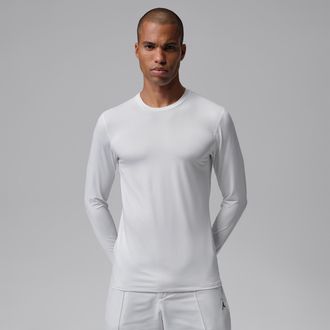 Nike Jordan Mens Jordan Sport Dri-FIT Long-Sleeve Base Layer Golf Top in White | IQ3155-100