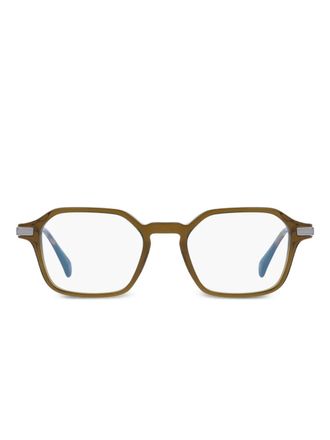 Paul Smith geometric-frame glasses - Brown