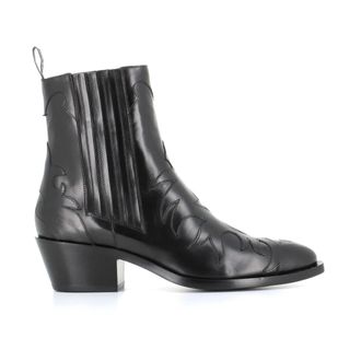 Sartore Sartore, Schoenen, Dames, Zwart, 40 EU, Leer, Zwarte leren elastische laarzen