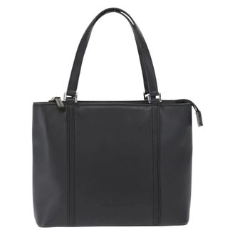 Burberry Vintage Leather Black Leather Handbag (Pre-Owned)