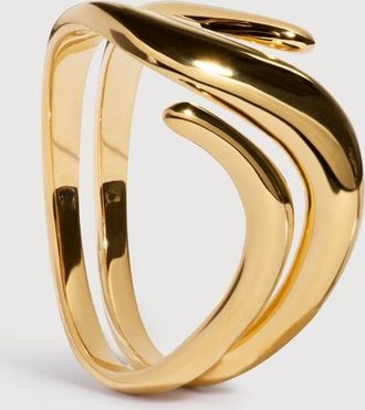 Monica Vinader Gold Swirl Wrap Ring