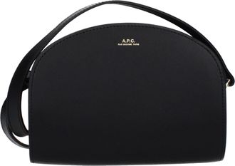 A.P.C. Black Leather Crossbody Womens Bag